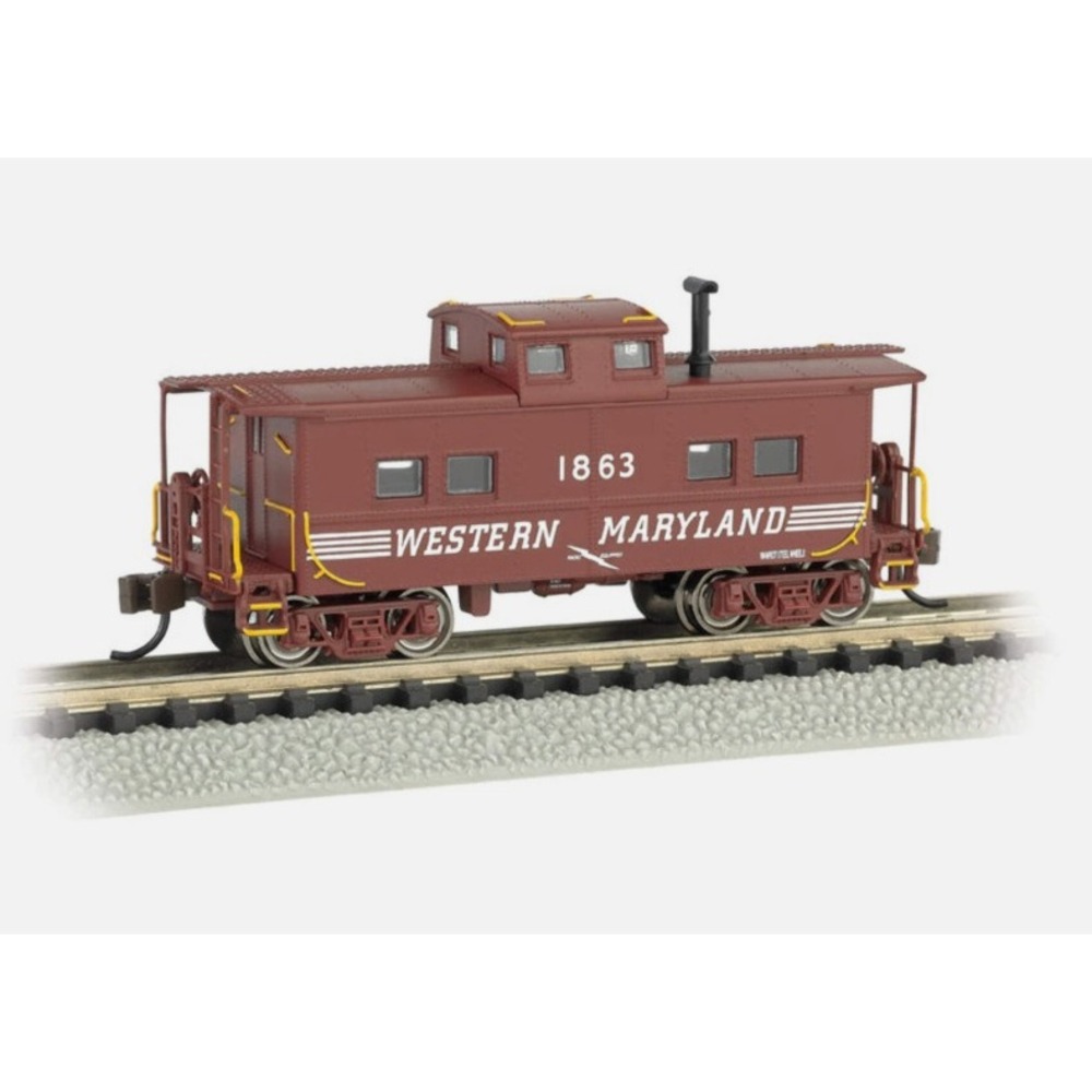 N Scale Bachmann Silver Series 16859 WM Western Maryland Northeast Caboose #1863